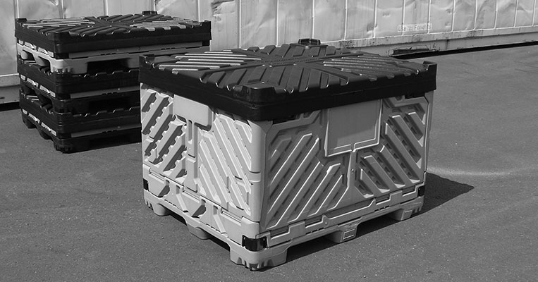 Collapsible Pallet Bin Storage System